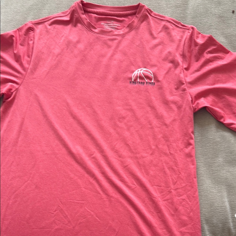 Pink vineyard vines performance basketball Shirt- youth large- like new